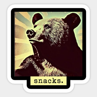 Bear for snacks Sticker